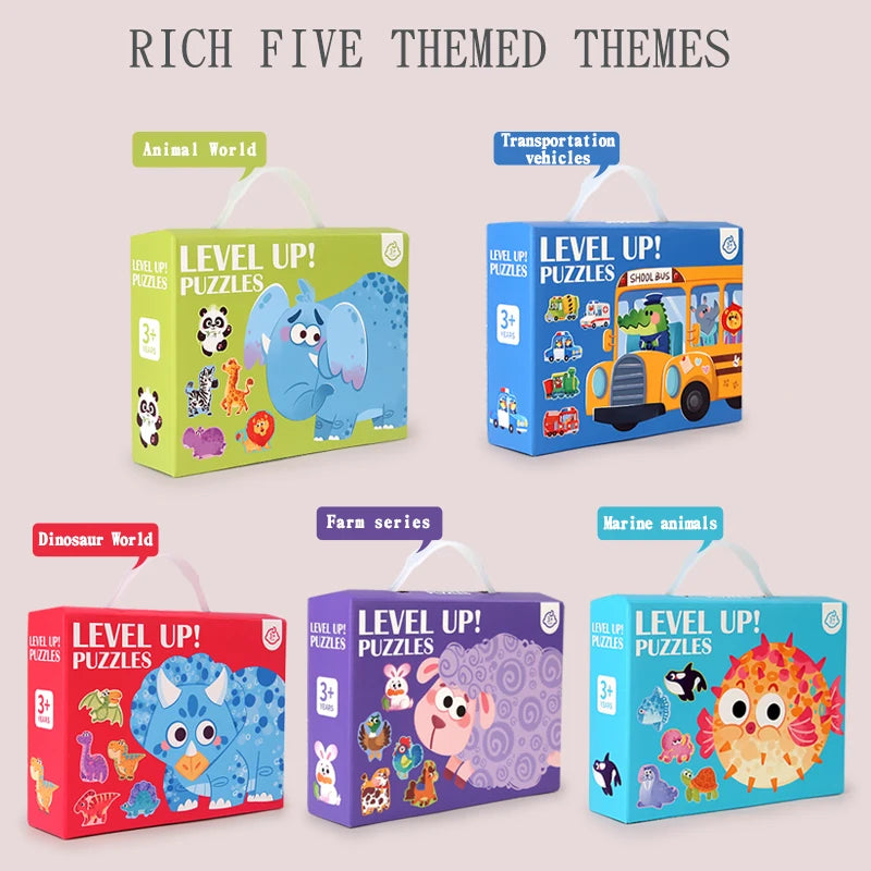 Puzzle en Bois Enfant – Alphabet, Chiffres et Animaux Montessori (0 à 6 Ans)