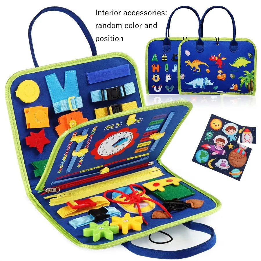 Busy Board Bébé – Planche Sensorielle Montessori pour Développement de la Motricité Fine