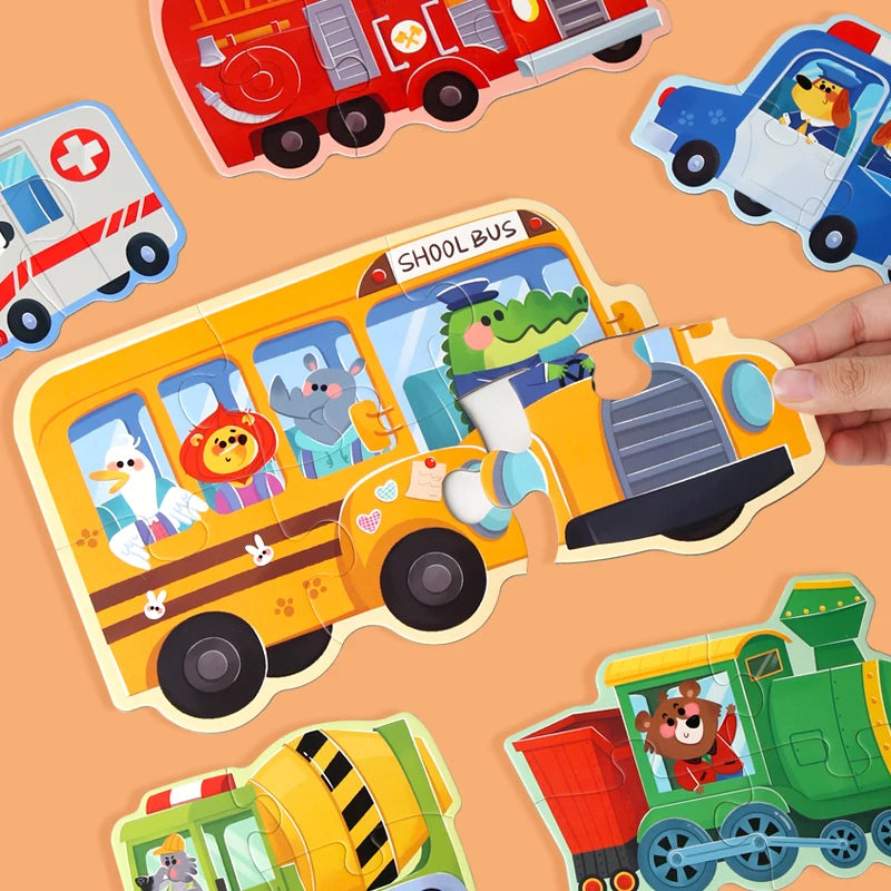 Puzzle en Bois Enfant – Alphabet, Chiffres et Animaux Montessori (0 à 6 Ans)