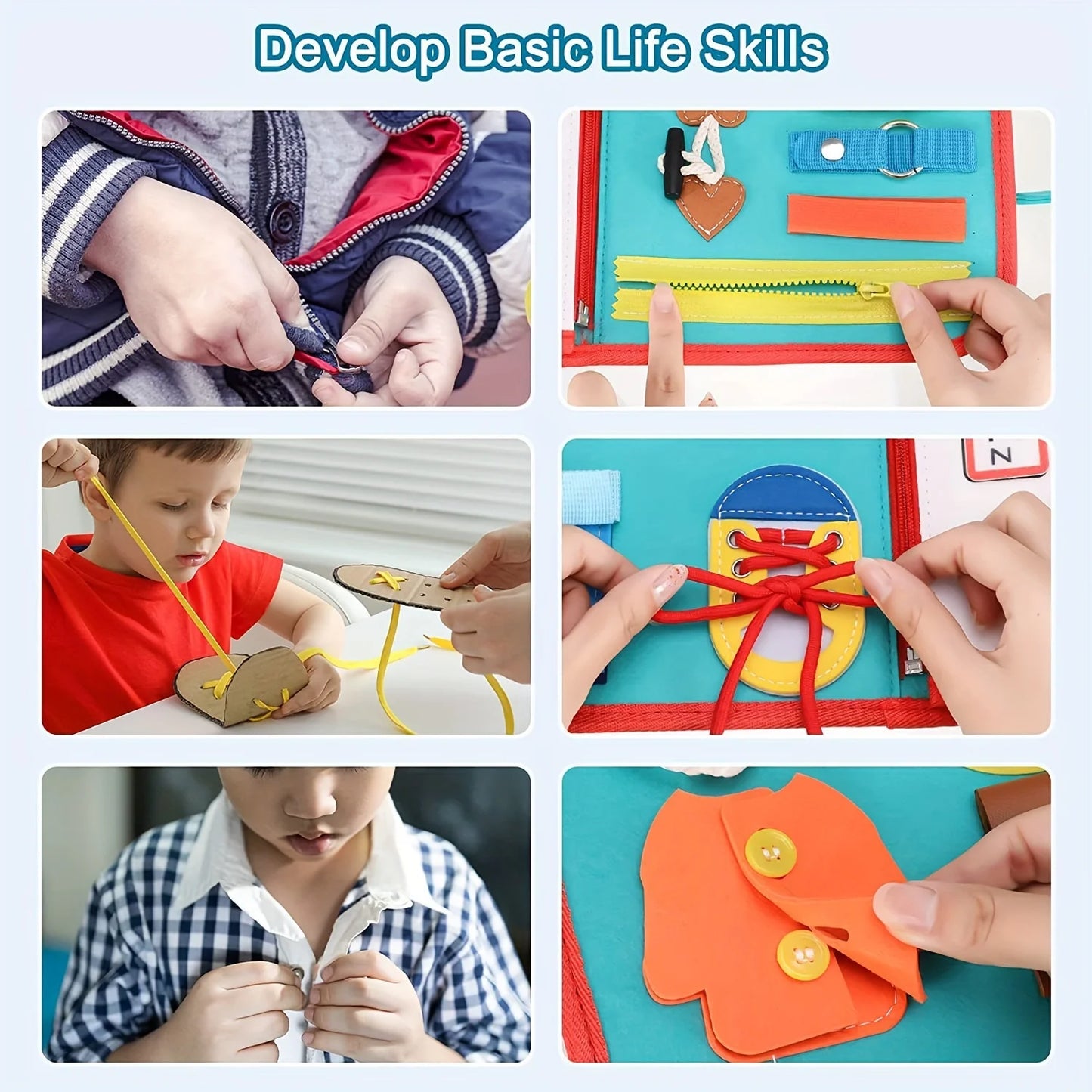 Busy Board Bébé – Planche Sensorielle Montessori pour Développement de la Motricité Fine