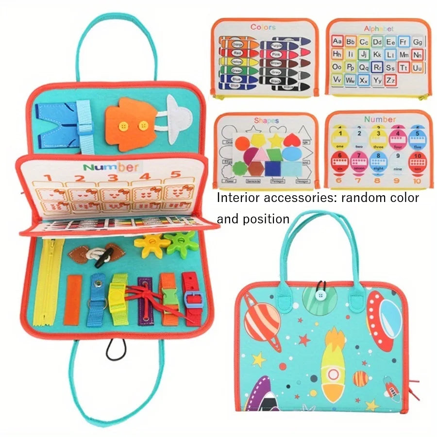 Busy Board Bébé – Planche Sensorielle Montessori pour Développement de la Motricité Fine