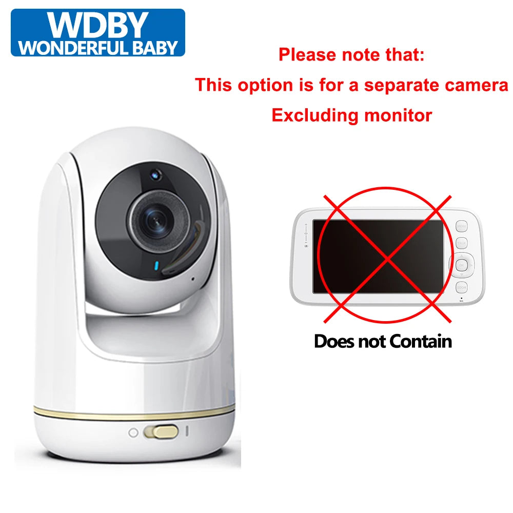 Babyphone vidéo 5" PTZ zoom 3x WiFi – Audio bidirectionnel & vision nocturne