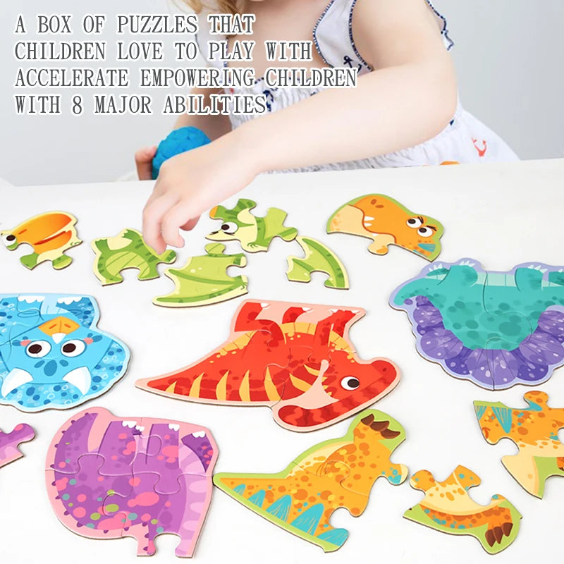 Puzzle en Bois Enfant – Alphabet, Chiffres et Animaux Montessori (0 à 6 Ans)