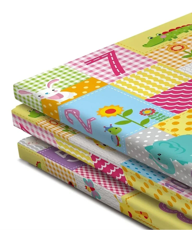 Tapis de jeu 200×180 cm – Double face éducatif et ludique pour enfants