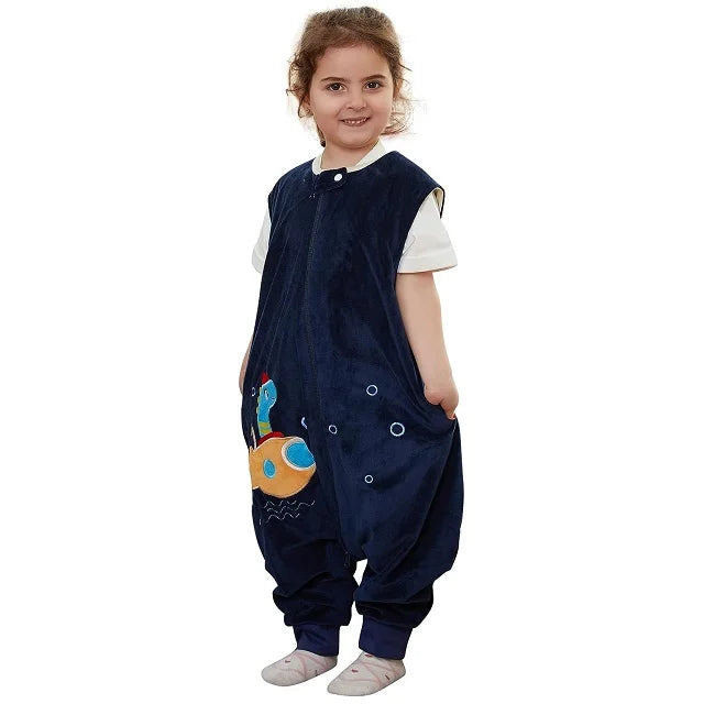Gigoteuse avec pieds enfant – Sans manches, motifs dessin animé, 1-6 ans