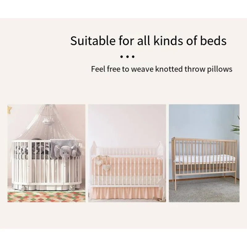 Baby Room Fence Bedside Baby Bed Decoration Anti Fall Railing DIY Woven Anti-collision Strip Woven Bedside Children's Fence