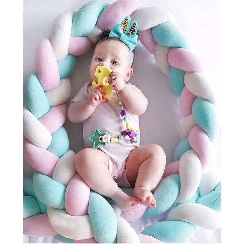 Baby Room Fence Bedside Baby Bed Decoration Anti Fall Railing DIY Woven Anti-collision Strip Woven Bedside Children's Fence