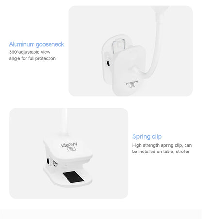 Caméra babyphone WiFi 2K 360° – Vision nocturne couleur & détection de pleurs