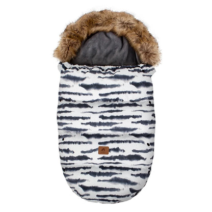 Stroller Footmuff Winter Baby Carriage Bag In Pram Removable Thicker Fur Collar Warm Flannel Newborn Cocoon Baby Envelope