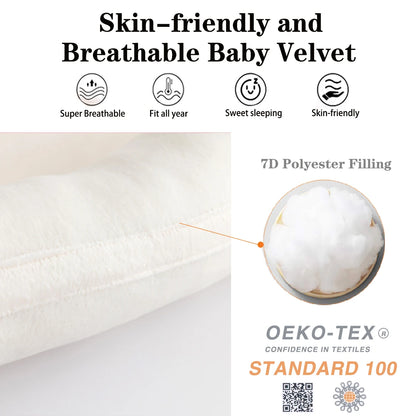Baby Lounger,Newborn Lounger for Baby, Baby Nest,Snugly Fit Infant Lounger for Baby, Infant 100% Cotton Breathable Sleeping Bed