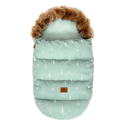 Stroller Footmuff Winter Baby Carriage Bag In Pram Removable Thicker Fur Collar Warm Flannel Newborn Cocoon Baby Envelope