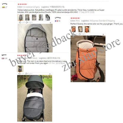 Chancelière Poussette Universelle | Compatible YOYO, Cybex & Babyzen | Hiver Imperméable