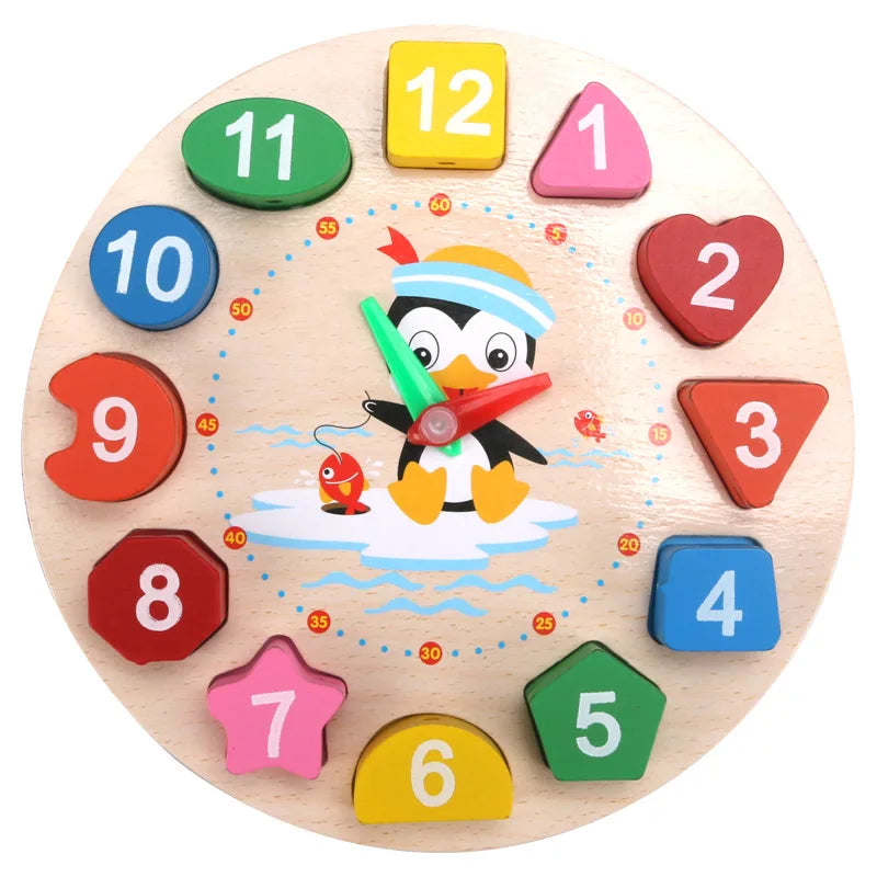 Horloge Montessori en bois – Apprentissage ludique de l'heure pour enfants