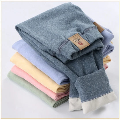Pantalon Polaire Bébé | Legging Velours Chaud Hiver | Fille & Garçon | 0-6 Ans