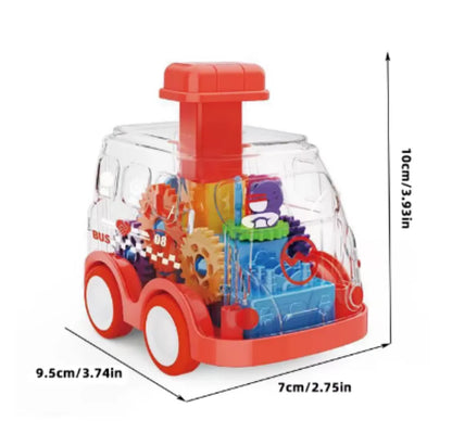 Voiture Friction Enfant Transparente | Engrenages Visibles | Cadeau 2-6 Ans