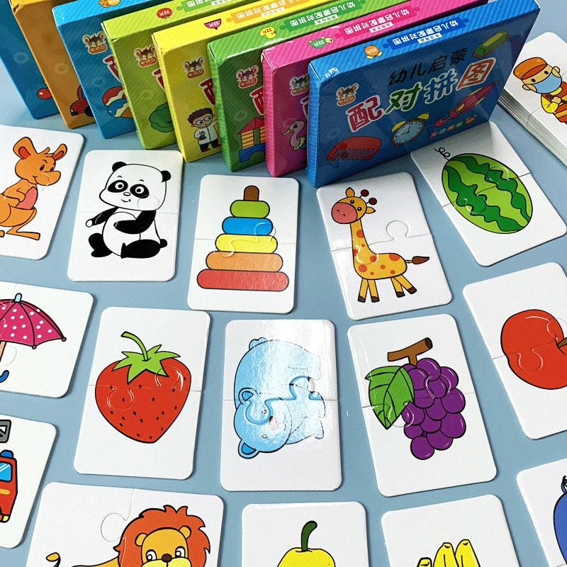 Cartes Montessori Bébé | Cartes Contrastées & Éveil | Puzzle Éducatif 0-3 Ans