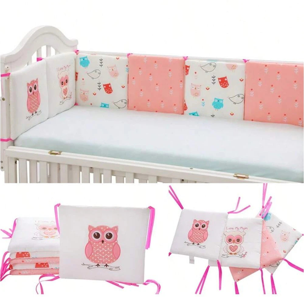 Protège Barreau Lit Bébé | Lot de 6 Coussins Anti-Collision | Coton Respirant