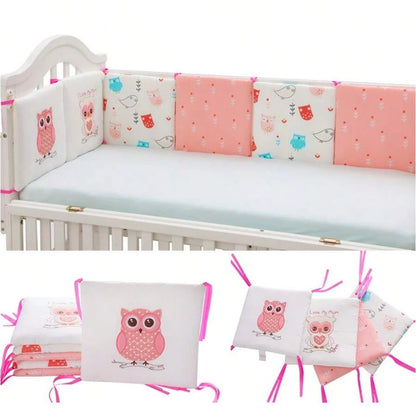 Protège Barreau Lit Bébé | Lot de 6 Coussins Anti-Collision | Coton Respirant