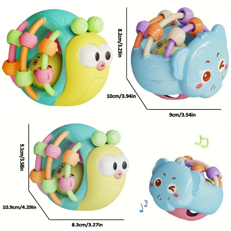 Balle Sensorielle Bébé Montessori | Hochet Silicone 0-6 Mois | Fille Garçon