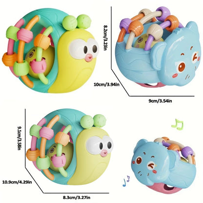 Balle Sensorielle Bébé Montessori | Hochet Silicone 0-6 Mois | Fille Garçon