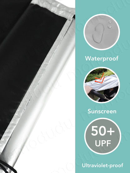 Pare-Soleil Poussette Universel | Ombrelle Anti-UV, Moustiquaire & Pluie | Double Usage