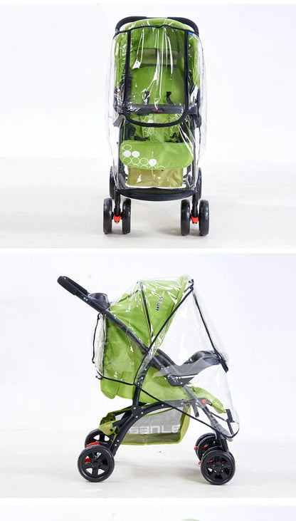 Habillage Pluie Poussette Universel | Coupe-Vent Imperméable | Nacelle & Canne