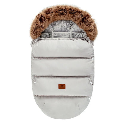 Stroller Footmuff Winter Baby Carriage Bag In Pram Removable Thicker Fur Collar Warm Flannel Newborn Cocoon Baby Envelope