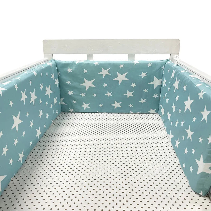Tour de Lit Bébé Coton | Pare-Choc Respirant 200cm | 24 Couleurs | 0-36 mois
