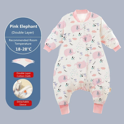 Sac de couchage hiver enfant avec pieds – Motifs animaux & espace, chaud, 1-4 ans