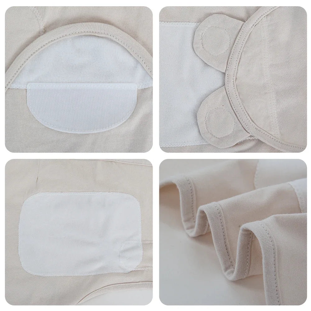 Sac de couchage cocon nouveau-né 100% coton – Anti-sursaut & emmaillotage doux