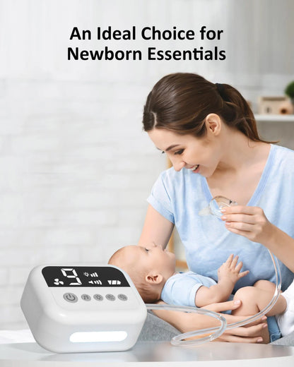 Aspirateur nasal bébé électrique premium – Musique intégrée, veilleuse & 9 niveaux d'aspiration