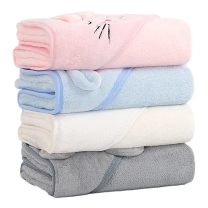 Cape de Bain Bébé Animaux | Serviette Capuche Douce | Garçon & Fille | 0-3 Ans