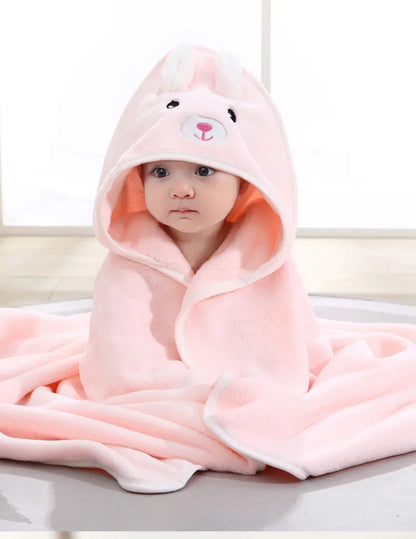 Cape de Bain Bébé Animaux | Serviette Capuche Douce | Garçon & Fille | 0-3 Ans