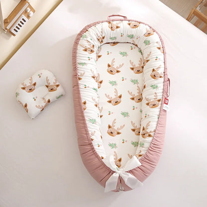 Nid Bébé Réducteur de Lit | Cocon Nouveau-Né Respirant | Coton Portable Réglable