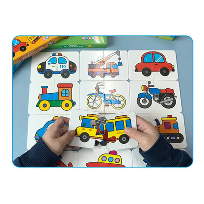 Cartes Montessori Bébé | Cartes Contrastées & Éveil | Puzzle Éducatif 0-3 Ans