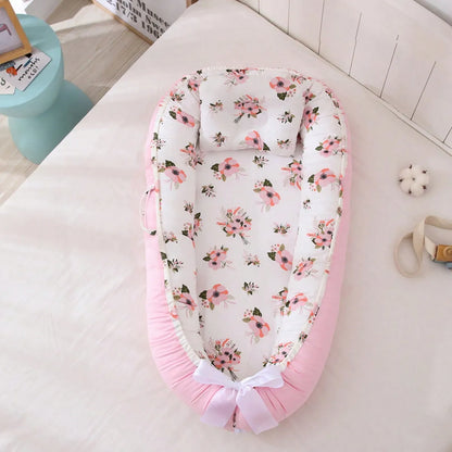 Nid Bébé Réducteur de Lit | Cocon Nouveau-Né Respirant | Coton Portable Réglable