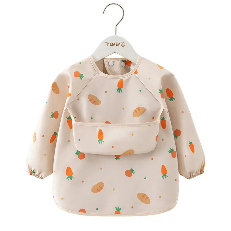 Tablier smock impérméable enfant manches longues – Poche avant, léger été