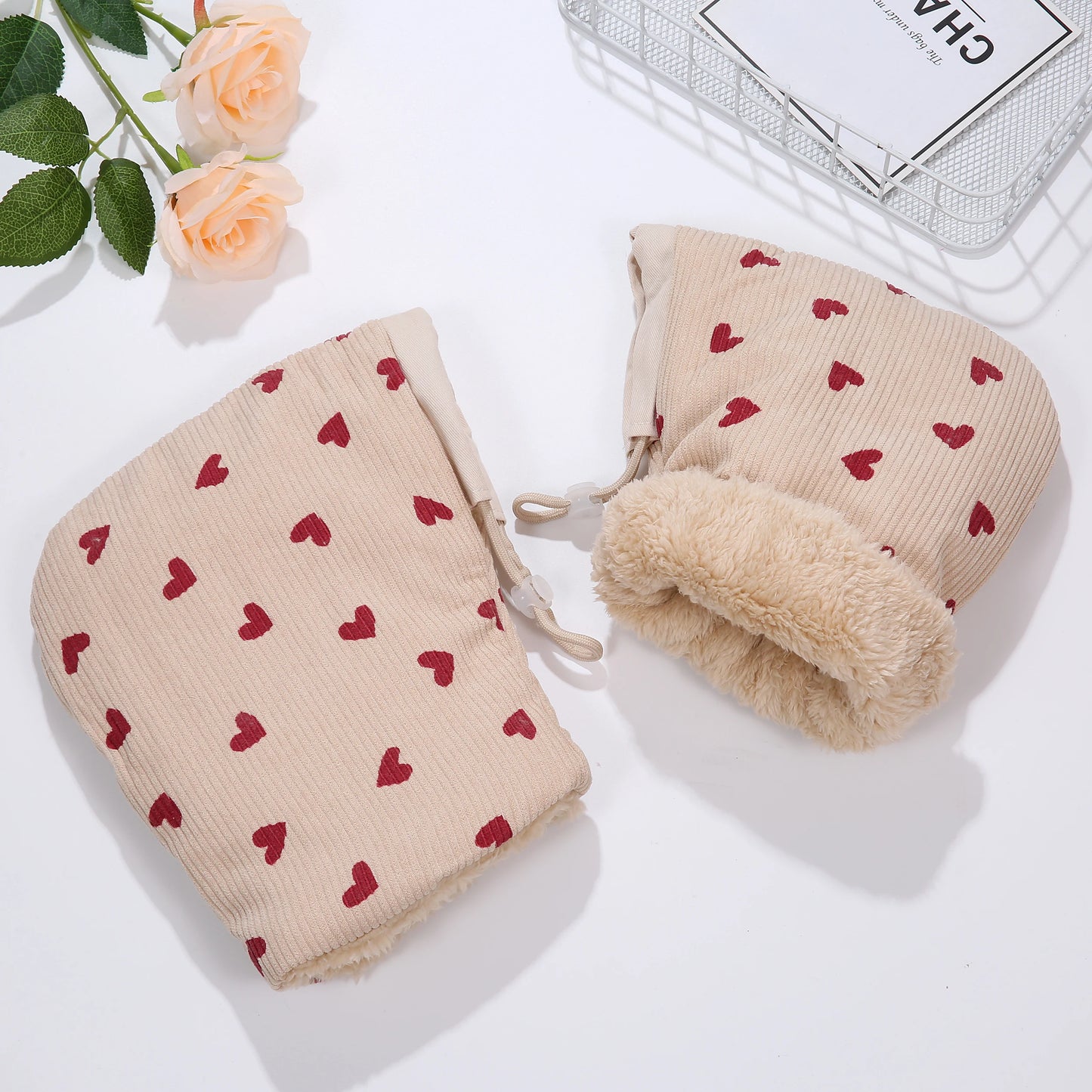 Manchon Poussette Hiver Universel | Moufle Coupe-Vent Imperméable | Motifs Animaux Enfant
