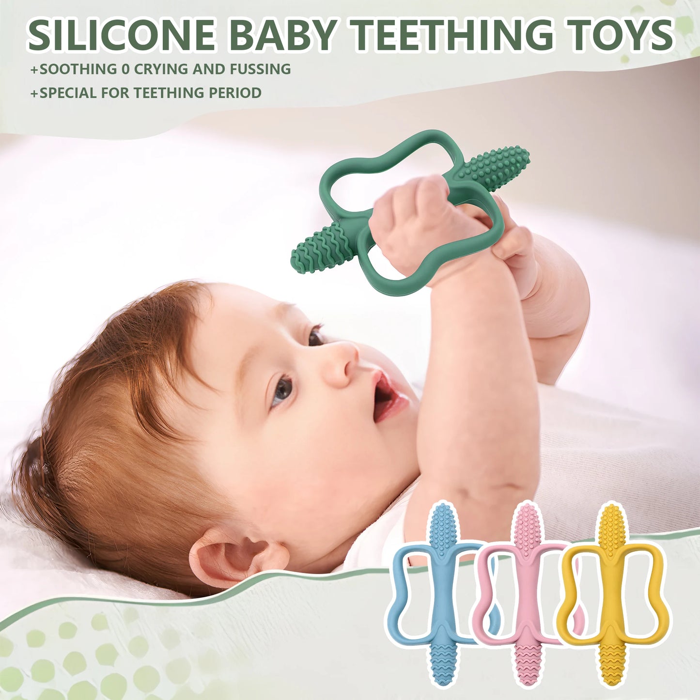 Anneau de Dentition Bébé | Silicone Alimentaire | 0-12 Mois