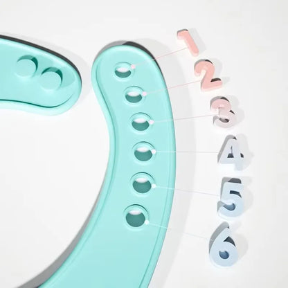 Bavoir silicone bébé impérméable réglable – 5 motifs animaux, sans BPA, 1-3 ans