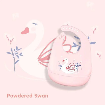 Bavoir silicone bébé impérméable réglable – 5 motifs animaux, sans BPA, 1-3 ans