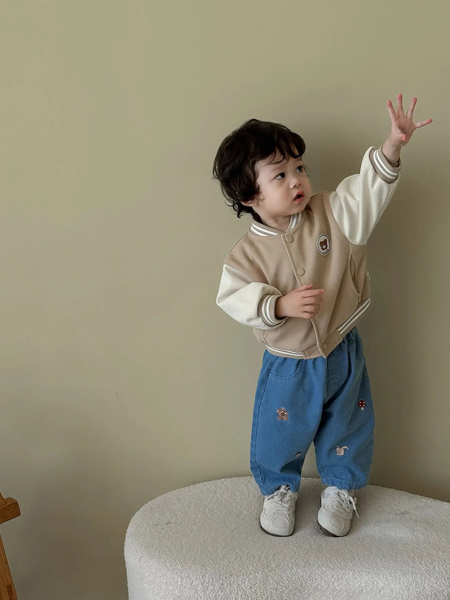 Pantalon Bébé Garçon | Jean Rayé Ample | Sarouel Coton | 1 Mois – 7 Ans