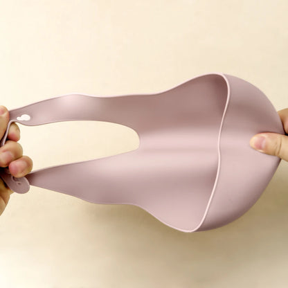 Lot 2 bavoirs silicone bébé couleur unie – Sans BPA, impérméable, 0-5 ans