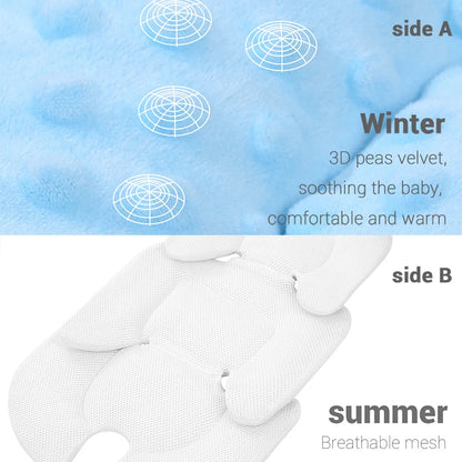 Four Seasons Baby Stroller Cushion Infant Car Seat Insert Stroller Pad General Thermal Mattress Mesh Breathable 2 Side Available