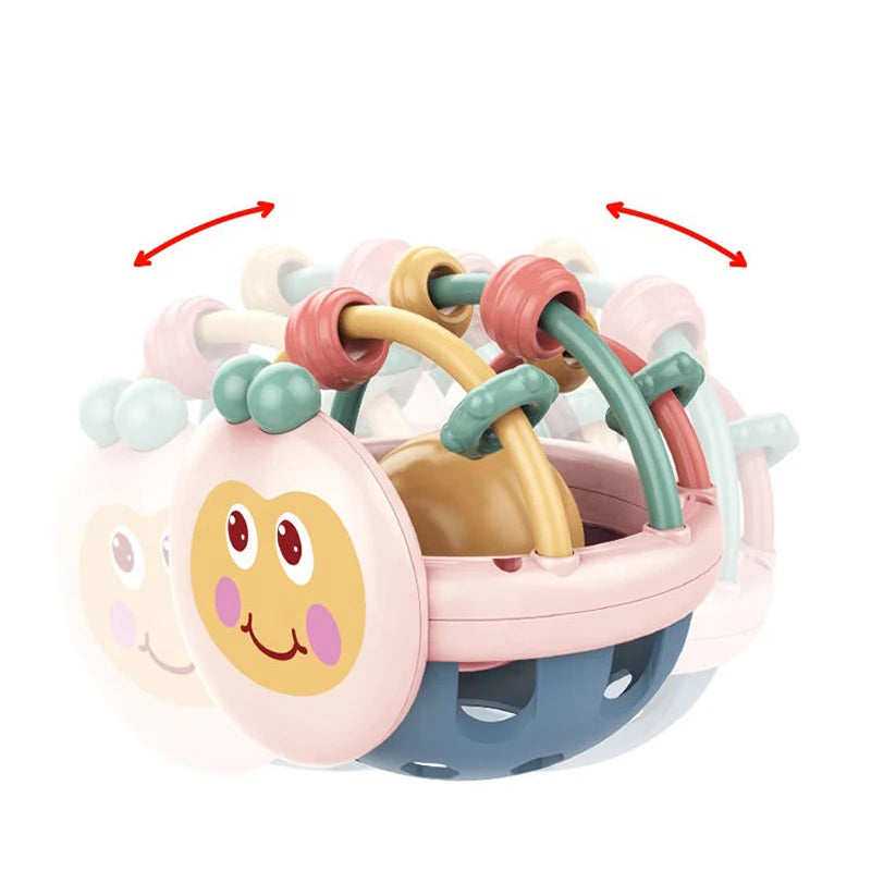 Anneau Dentition Bébé Sensoriel | Hochet & Balle Préhension Montessori | 0-12 Mois