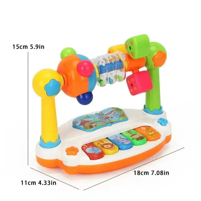 Piano Musical Bébé | Clavier Rotatif Lumineux & Sonore | Cadeau Enfant