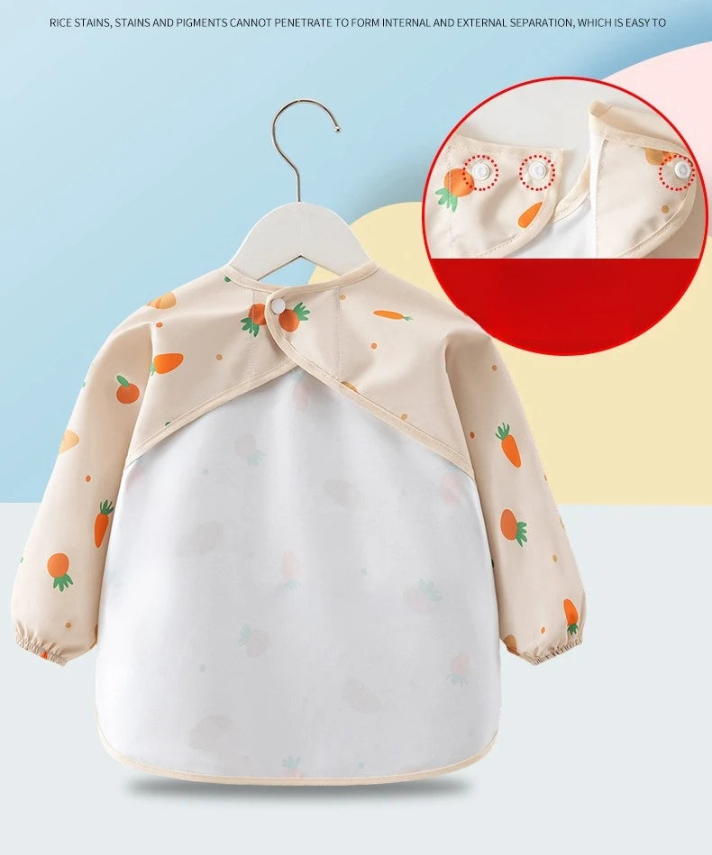 Tablier smock impérméable enfant manches longues – Poche avant, léger été