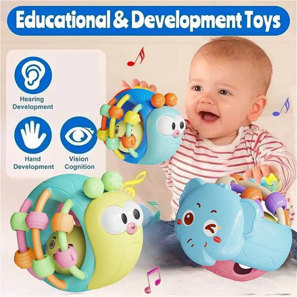 Balle Sensorielle Bébé Montessori | Hochet Silicone 0-6 Mois | Fille Garçon