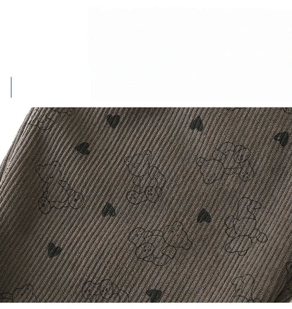 Pantalon Doublé Polaire Enfant | Motif Pois Rétro | Fille & Garçon | 12M – 9 Ans