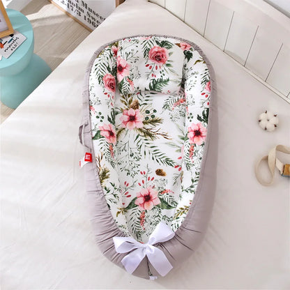 Nid Bébé Réducteur de Lit | Cocon Nouveau-Né Respirant | Coton Portable Réglable